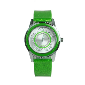 Neue Designlegierung Leder Luxus billig Großhandel neue Uhr